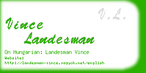 vince landesman business card